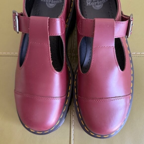 Dr. Martens Bethan cherry red platform mary jane size US W 11 / UK 9 - Picture 4 of 8